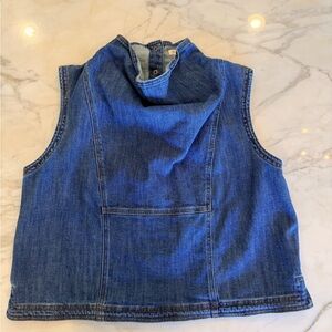 Anthropologie Pilcro Cowl Neck Denim Sleeveless Top NWOT